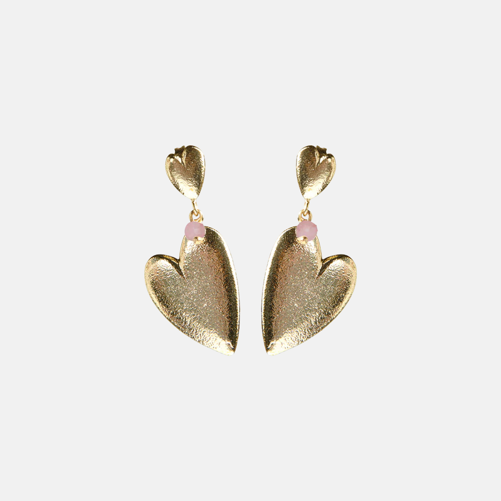 Trueheart Rose Quartz Earrings GP