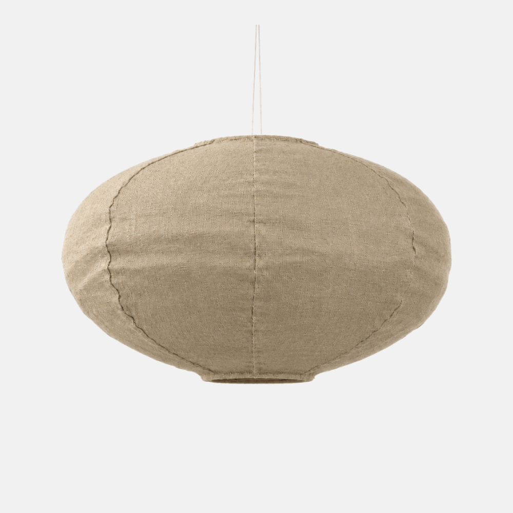 Linnen hanglamp UFO Khaki