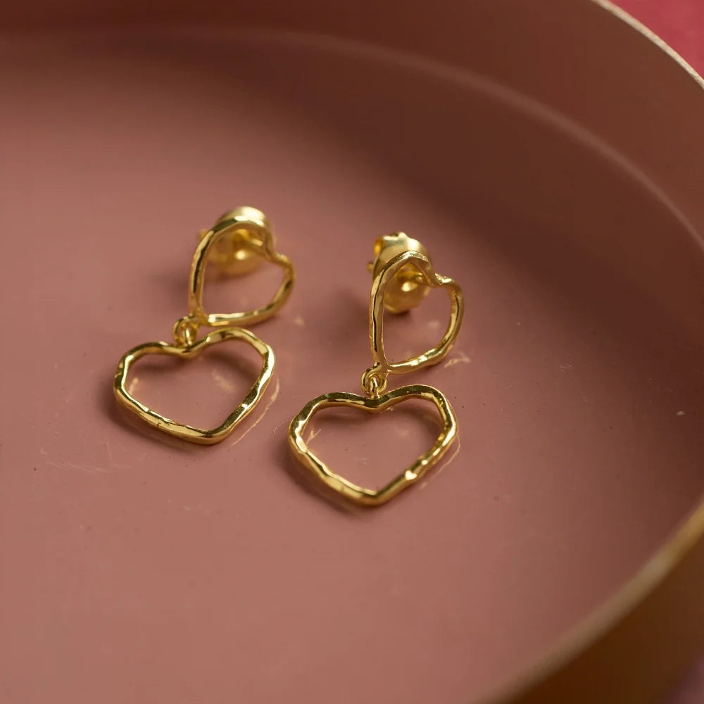 Pulse Hearts Earrings GP