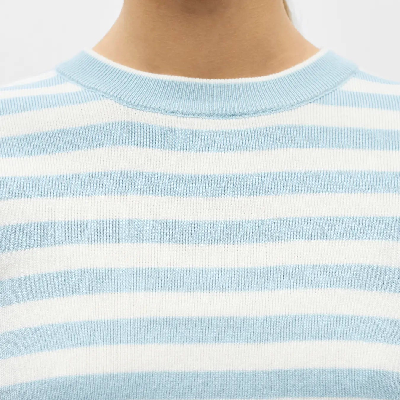 OBJESTER S/S NEW KNIT PULLOVER NOOS Blauw
