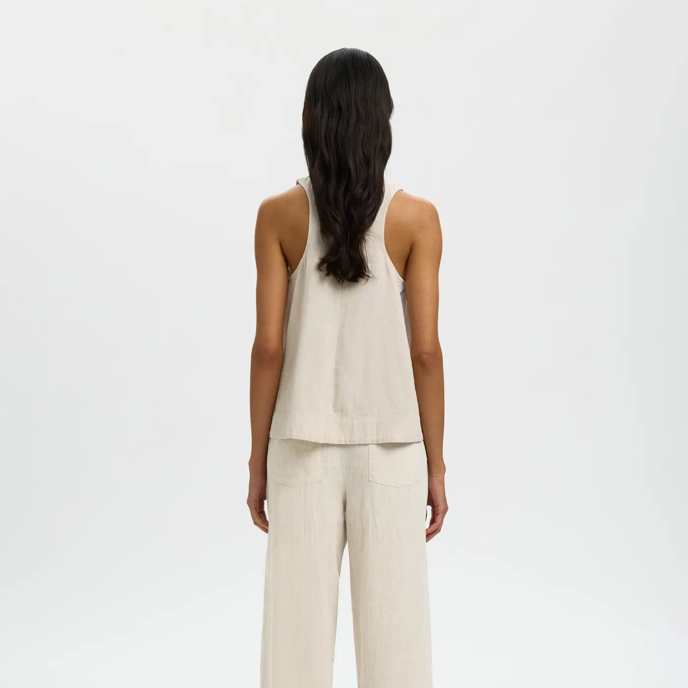 SLFLUISA SL LINEN BLEND TOP NOOS