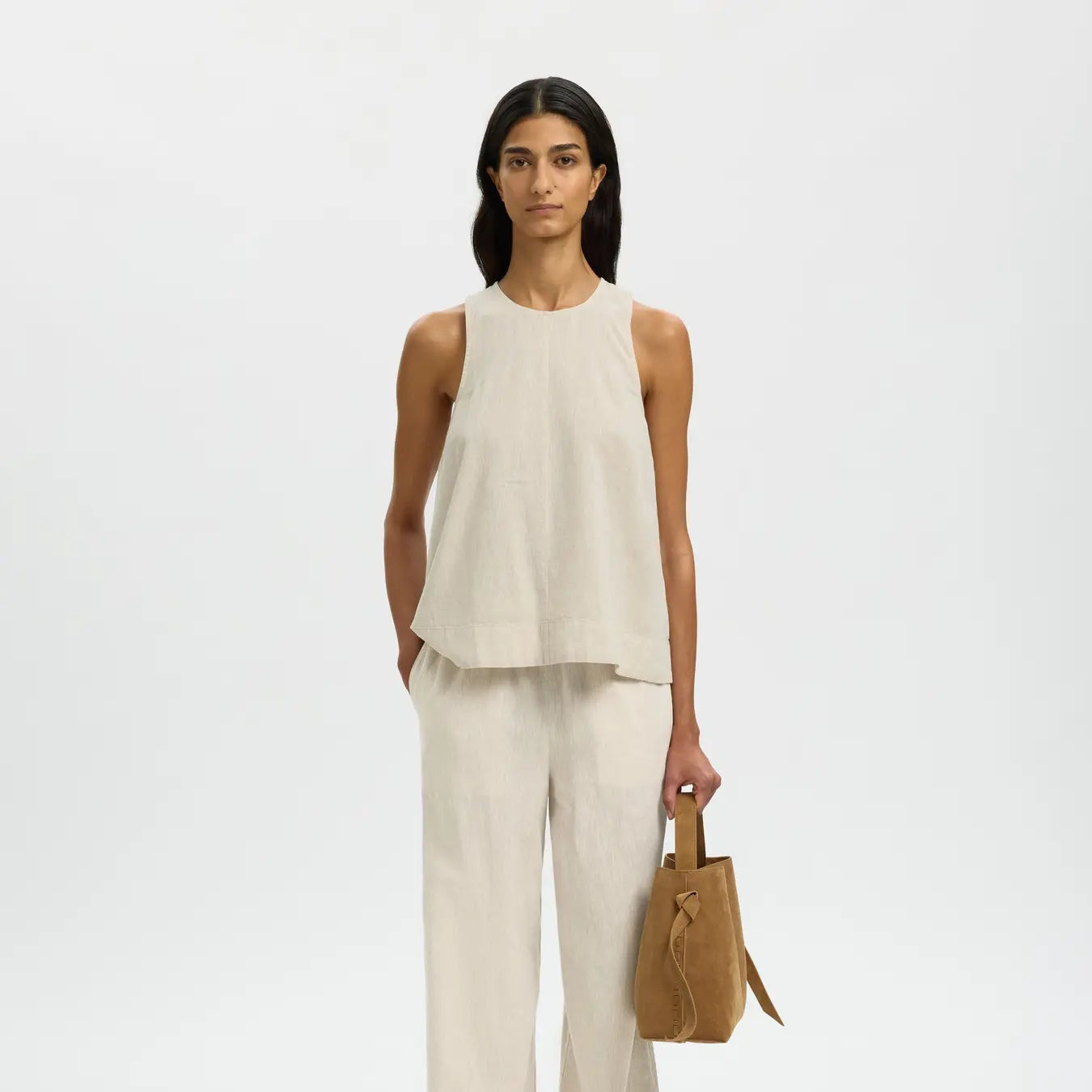 SLFLUISA SL LINEN BLEND TOP NOOS