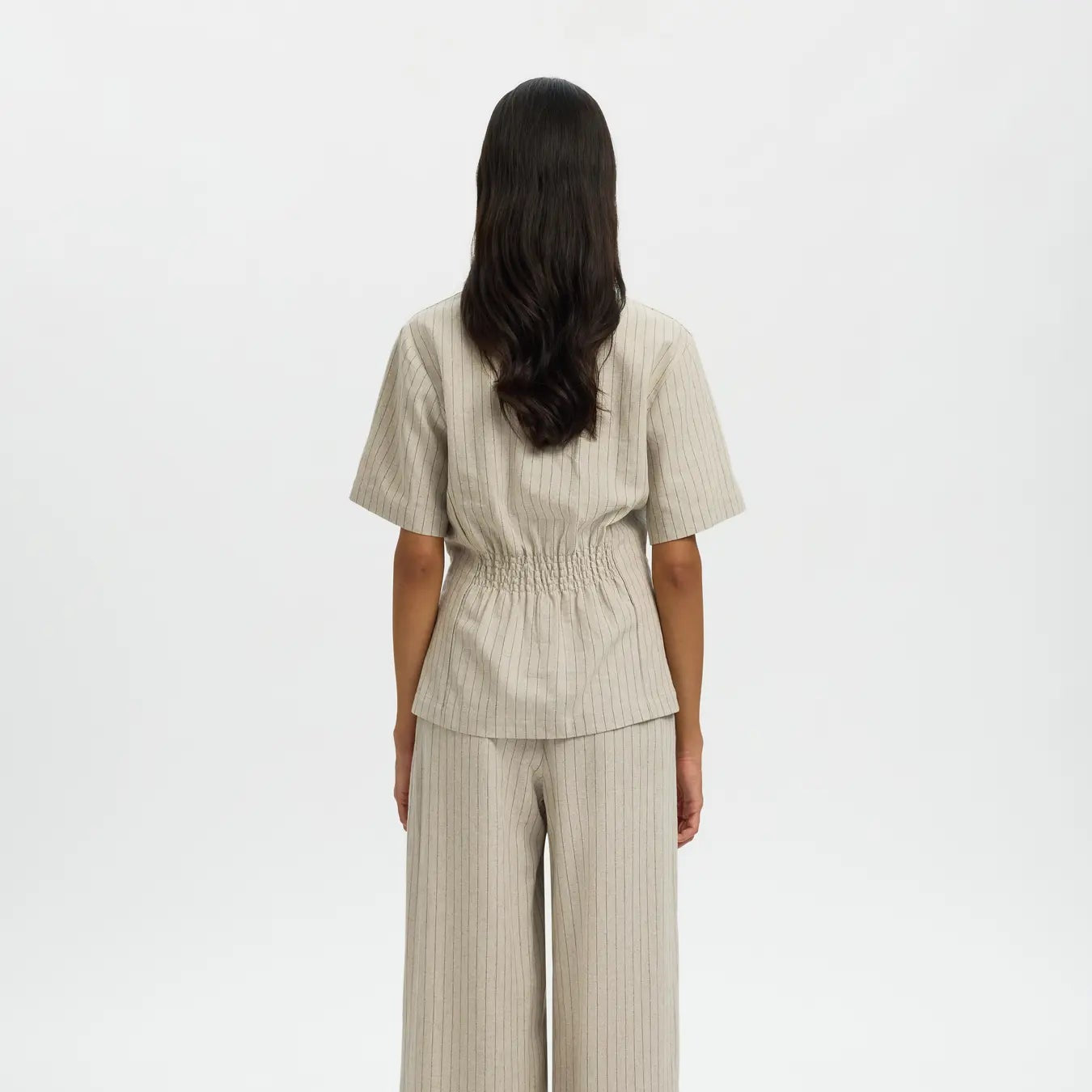 SLFMARIAM SS LINEN BLEND TOP B