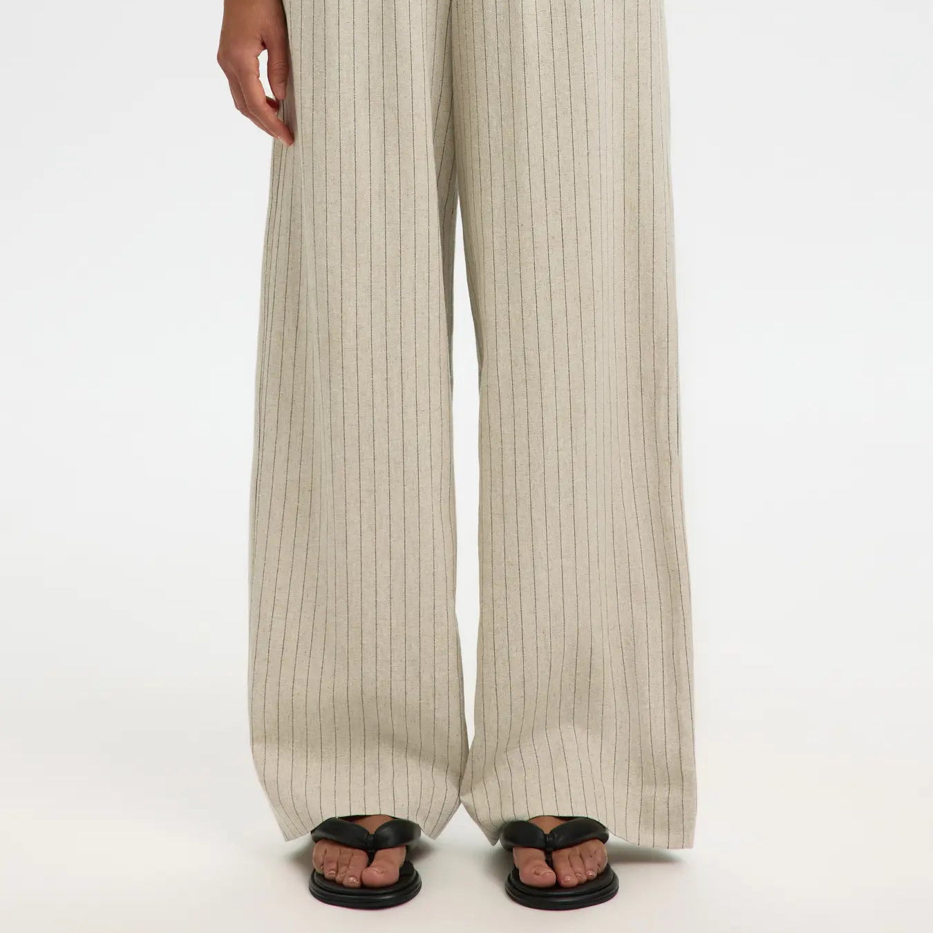 SLFMARIAM MW WIDE LINEN BLEND PANT B