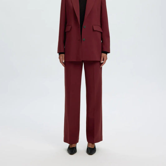 SLFRITA MW WIDE PANT MEL NOOS TAWNY PORT