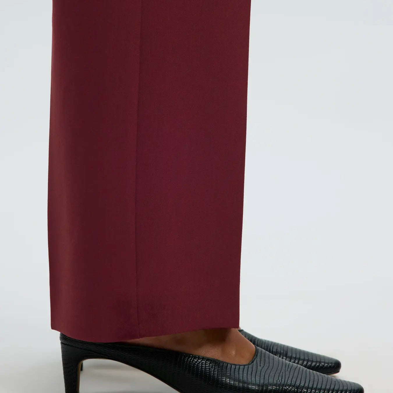 SLFRITA MW WIDE PANT MEL NOOS TAWNY PORT