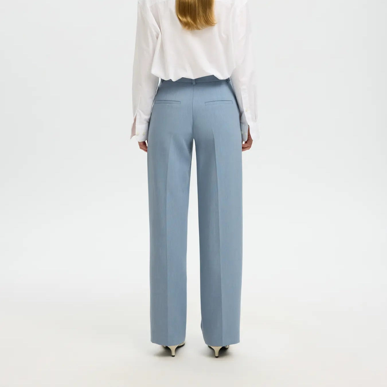 SLFRITA MW WIDE PANT MEL NOOS