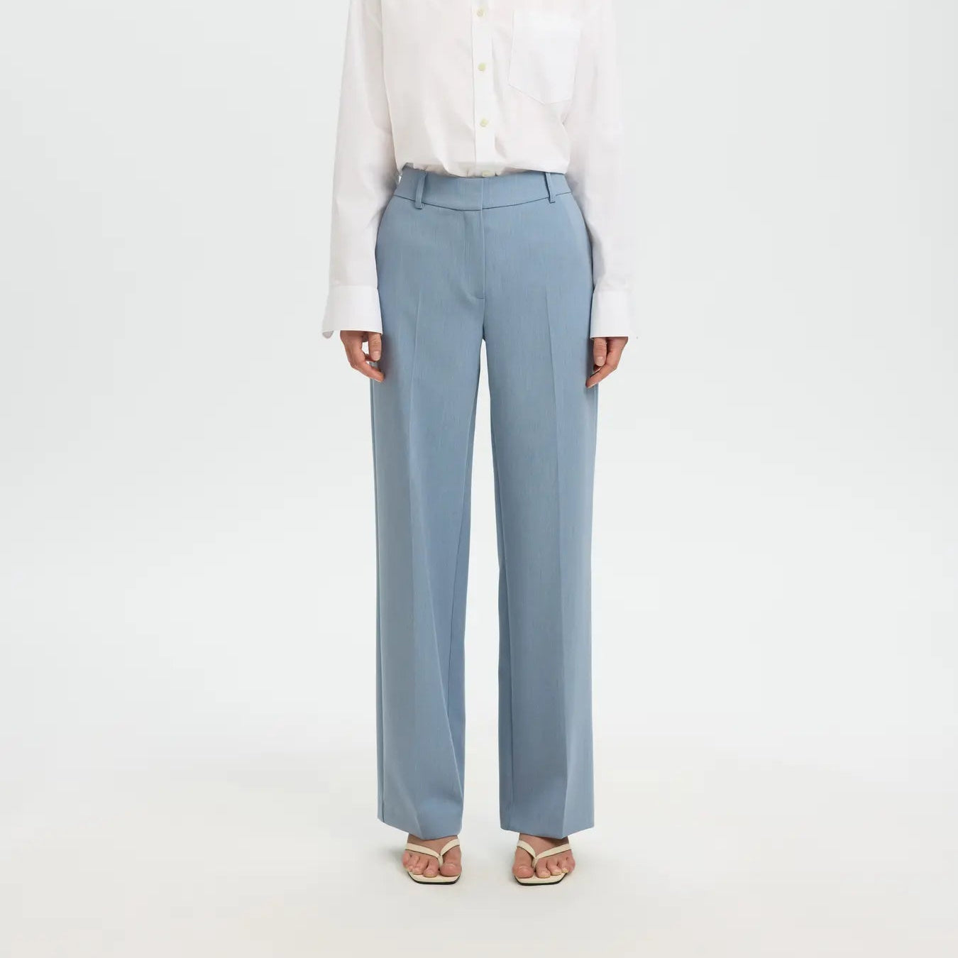 SLFRITA MW WIDE PANT MEL NOOS