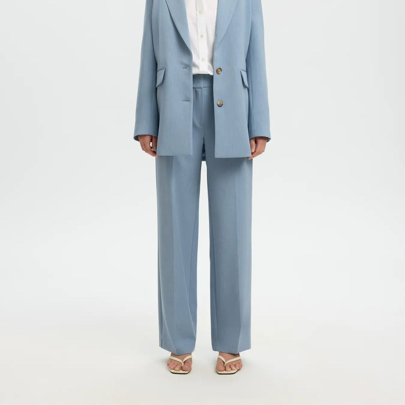 SLFRITA MW WIDE PANT MEL NOOS