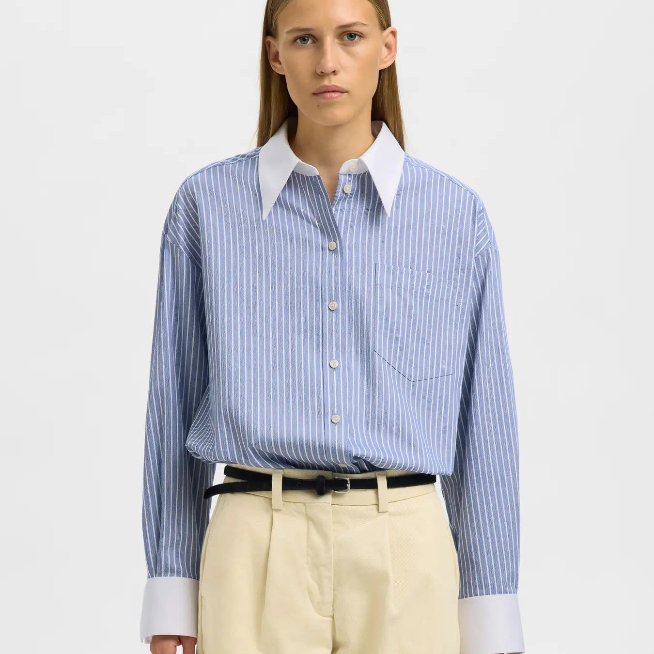 SLFROMIE OVERSIZE LS SHIRT NOOS