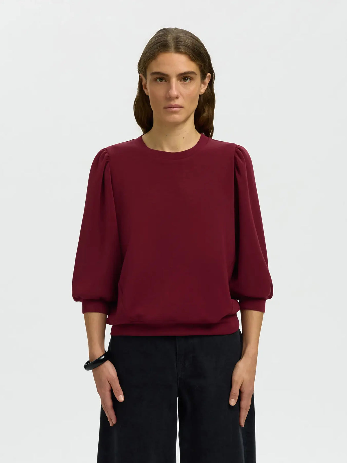 SLFTENNY 3/4 SWEAT TOP NOOS