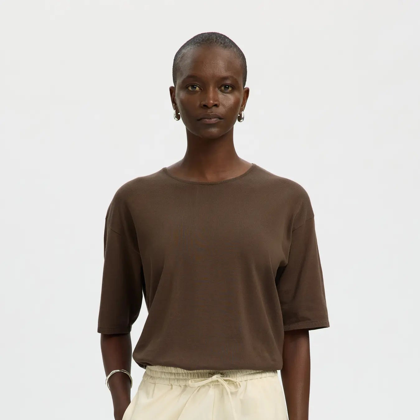 SLFTOLEDO 2/4 KNIT O-NECK NOOS