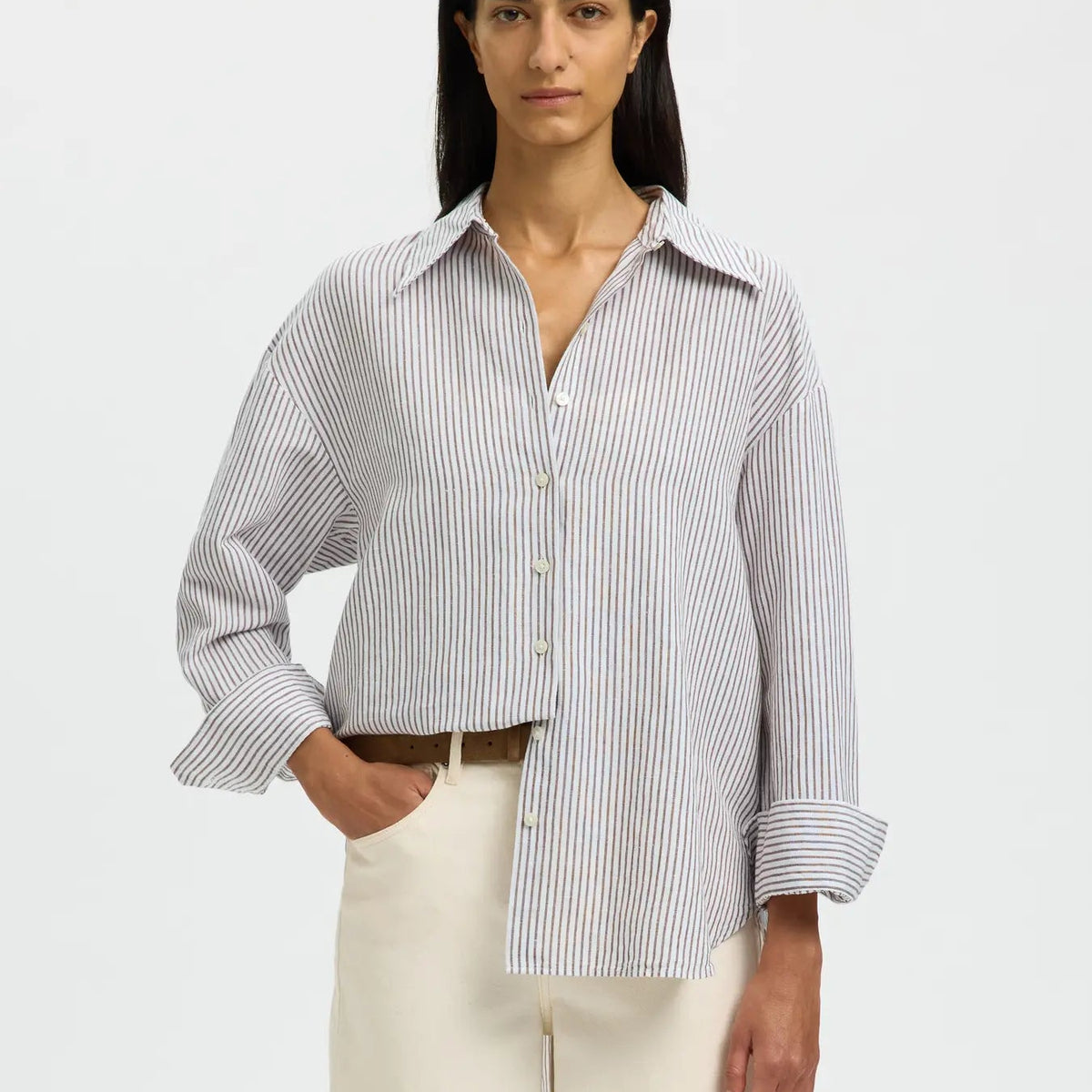 SLWCLEO OVERSIZE LINEN BLEND SHIRT NOOS