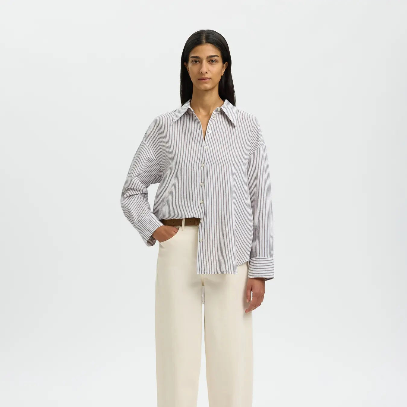 SLWCLEO OVERSIZE LINEN BLEND SHIRT NOOS