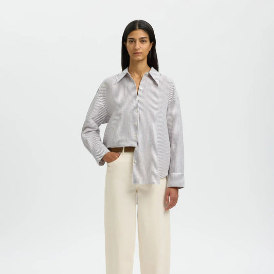 SLWCLEO OVERSIZE LINEN BLEND SHIRT NOOS