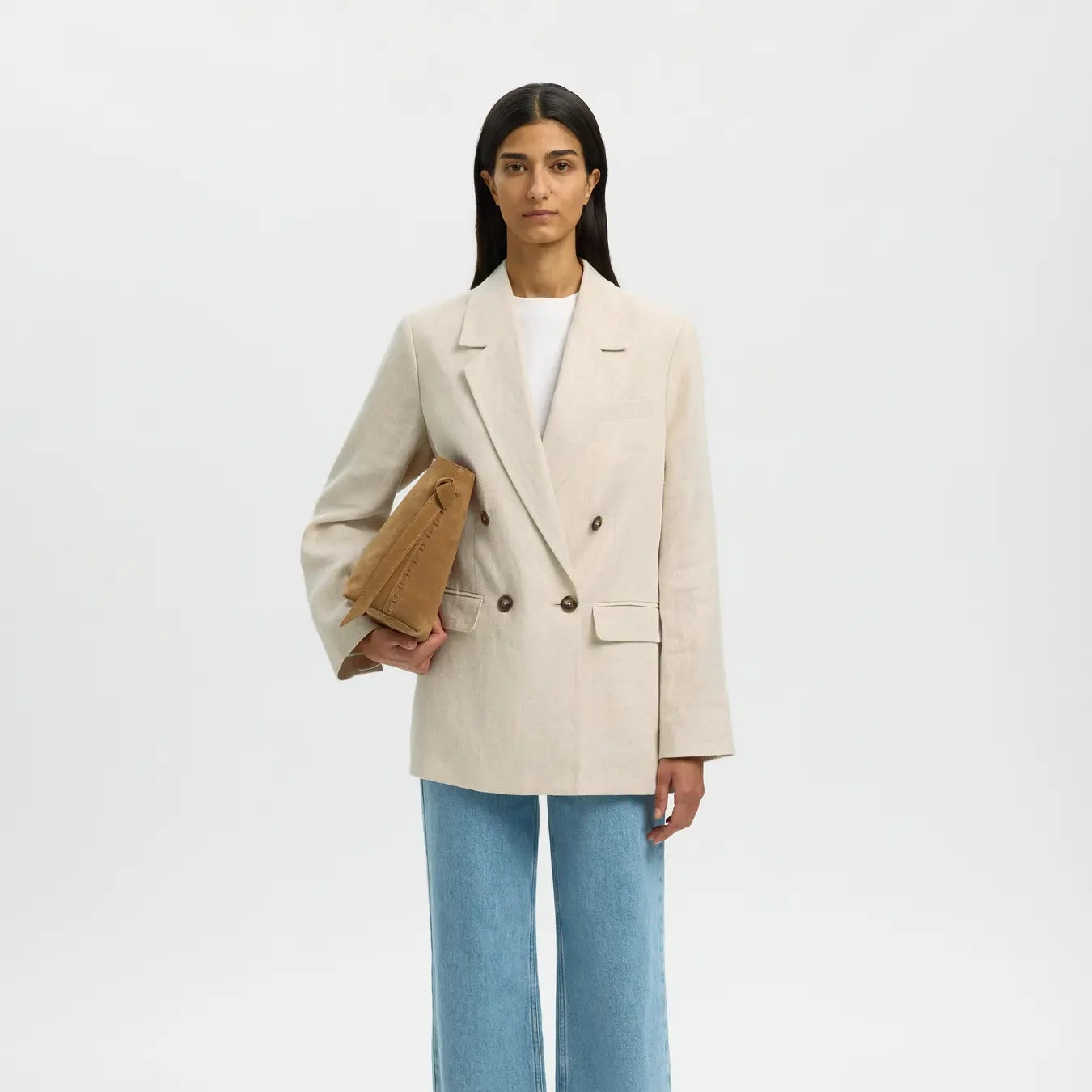 SLWELIN-IDA DB LINEN BLAZER