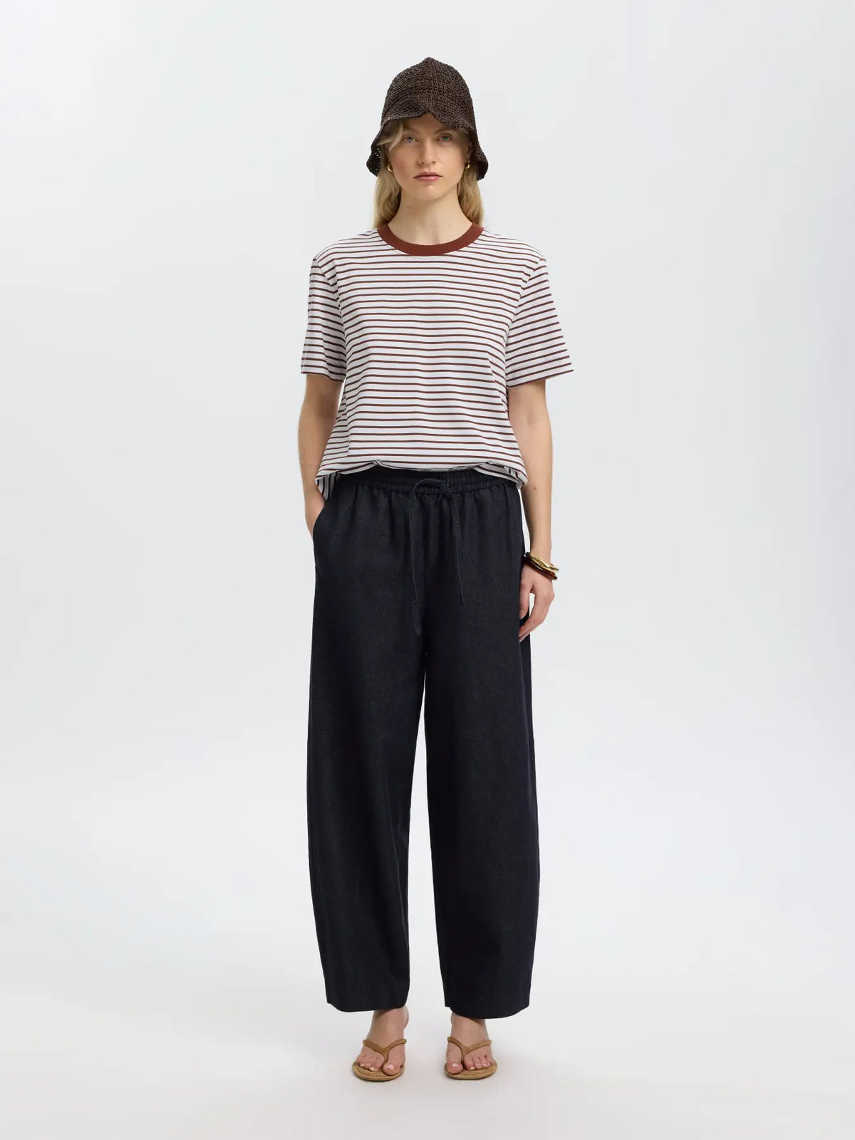 SLWESSENTIAL SS STRIPED BOXY TEE NOOS