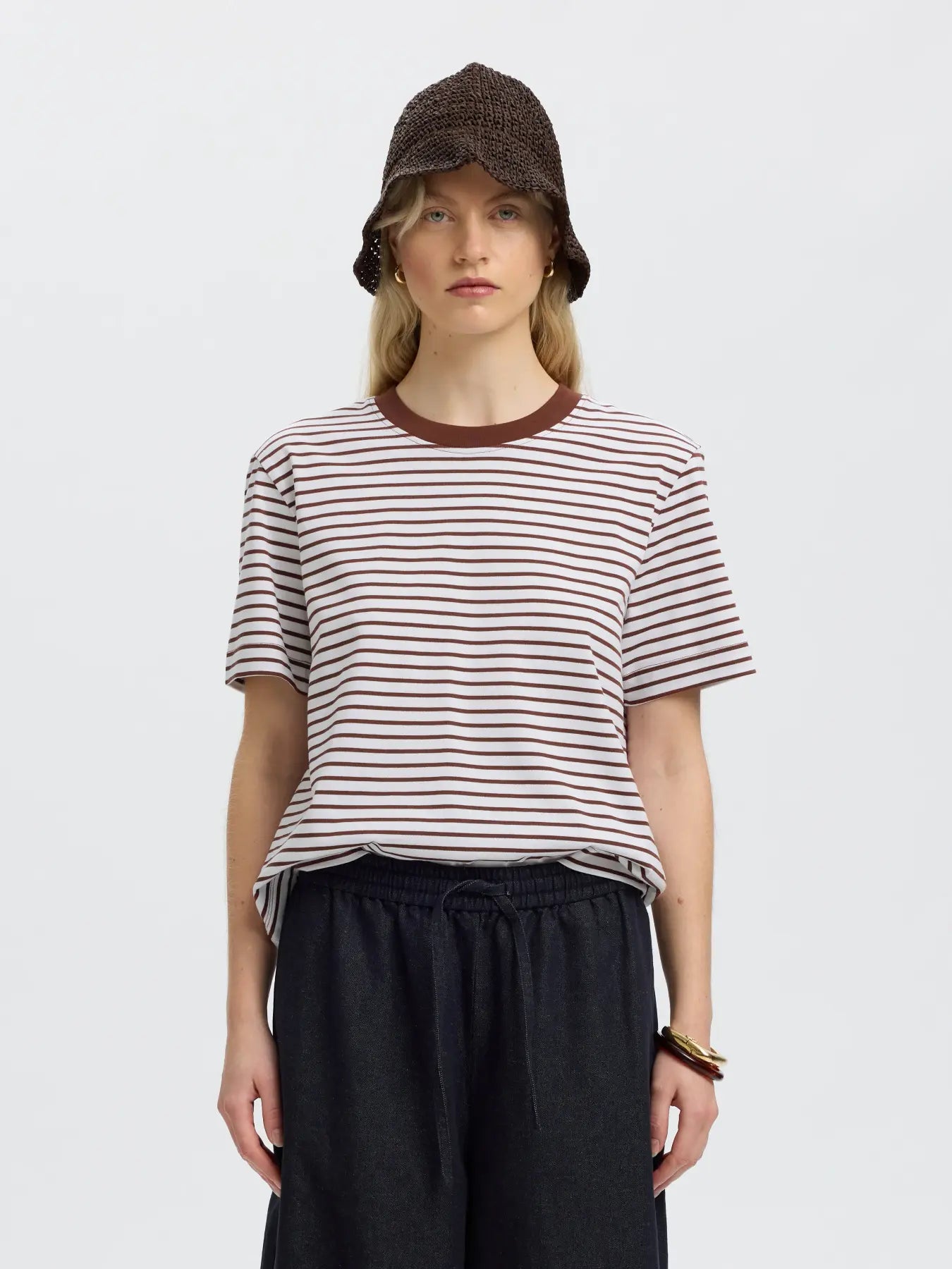 SLWESSENTIAL SS STRIPED BOXY TEE NOOS