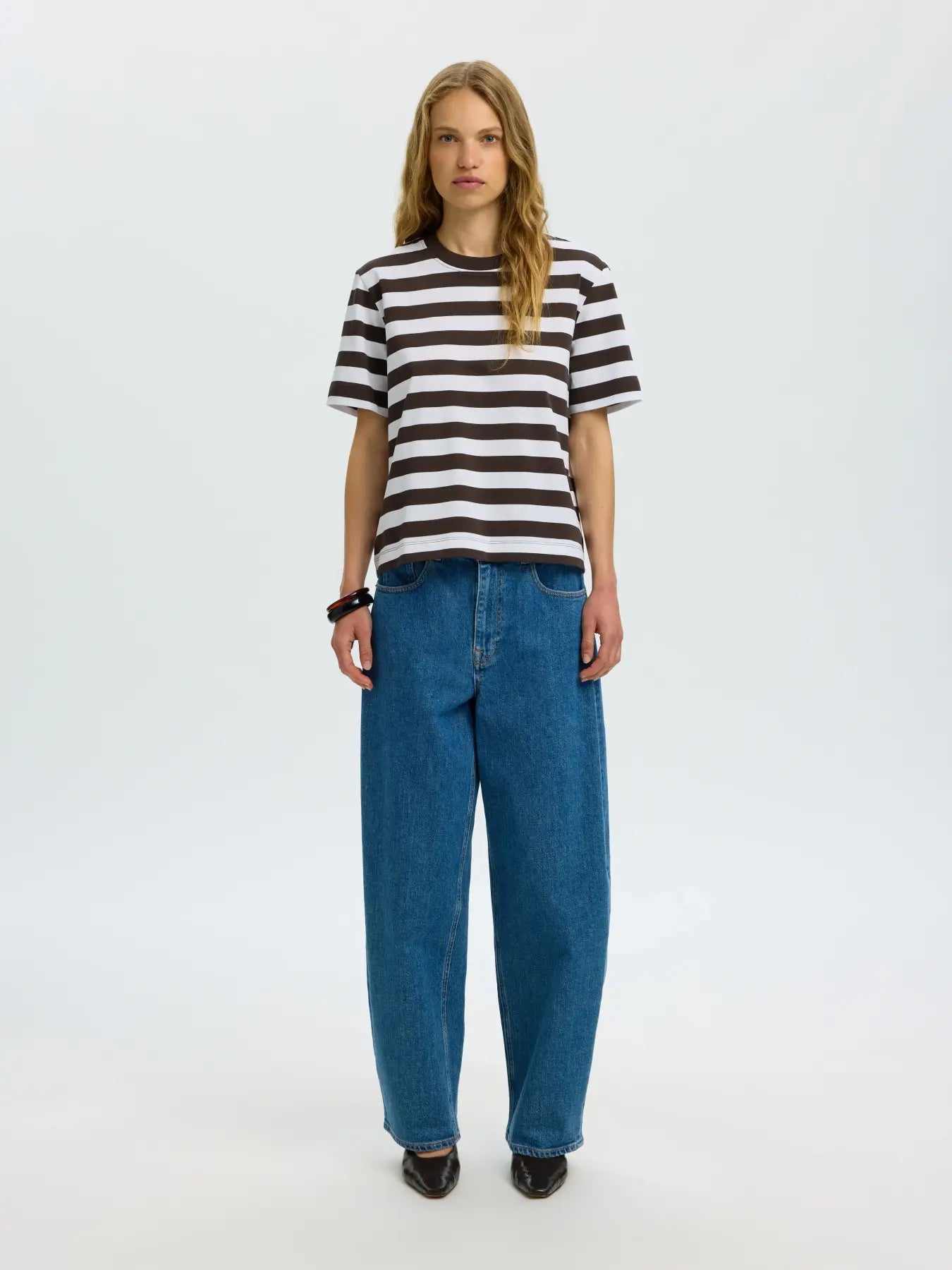 SLWESSENTIAL SS STRIPED BOXY TEE NOOS