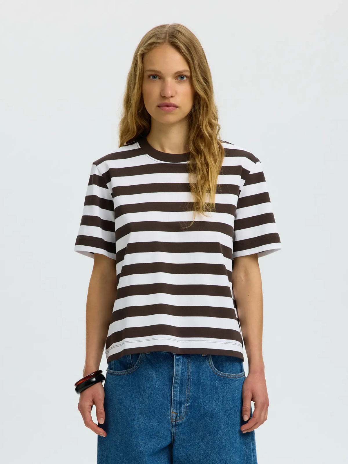SLWESSENTIAL SS STRIPED BOXY TEE NOOS