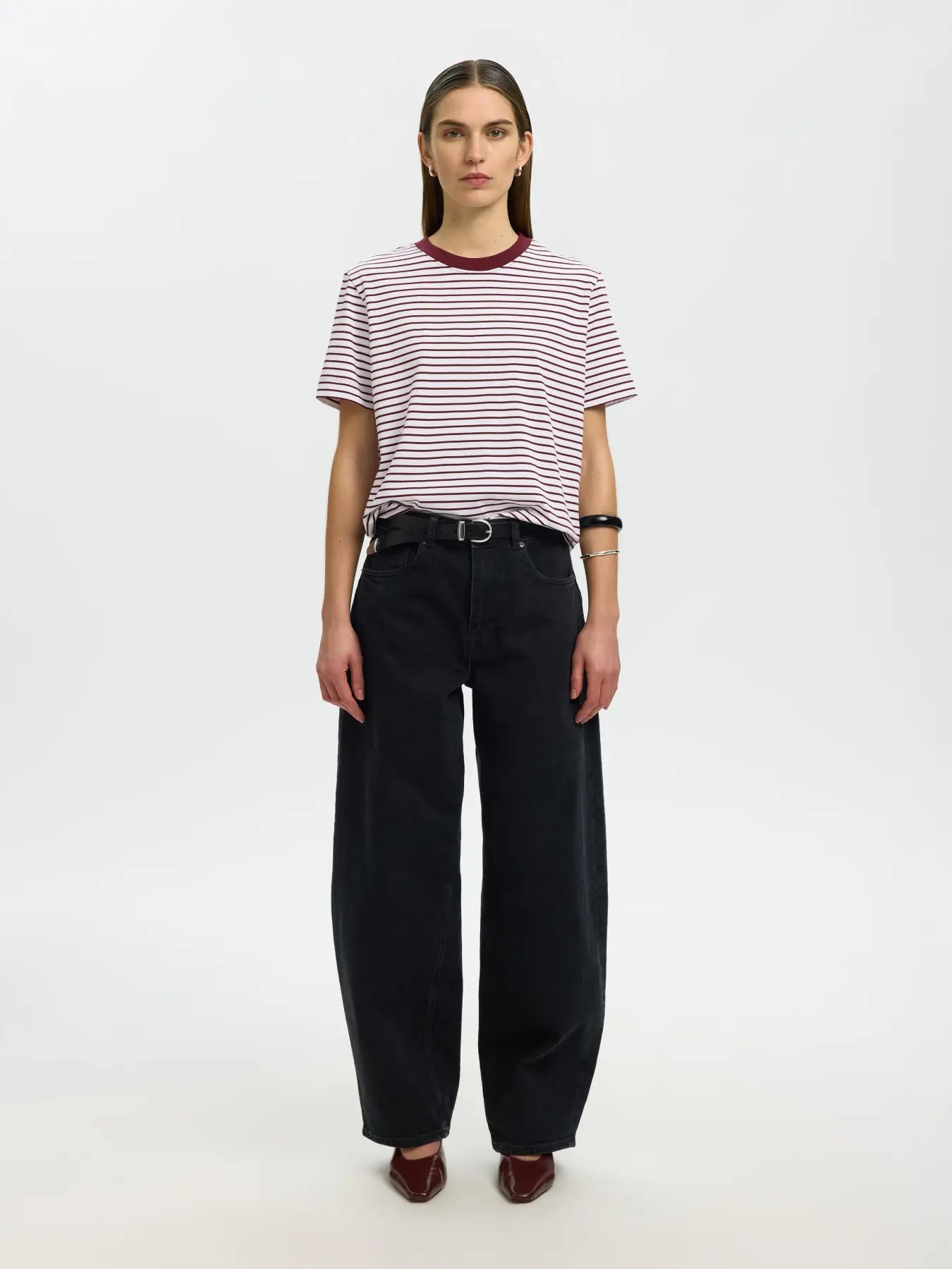 SLWESSENTIAL SS STRIPED BOXY TEE NOOS
