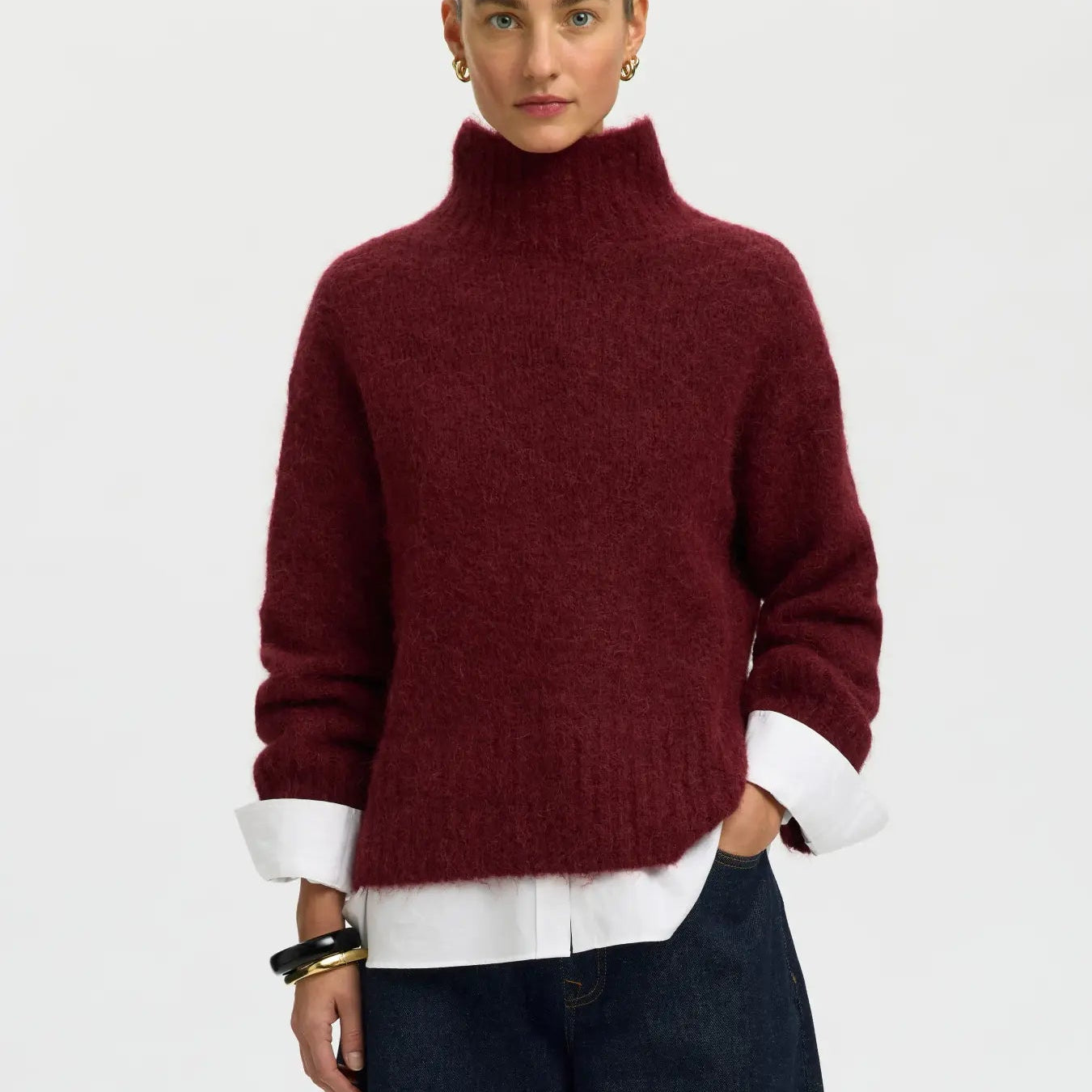SLWGABRIELLA LS KNIT HIGH NECK NOOS