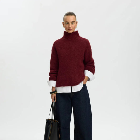 SLWGABRIELLA LS KNIT HIGH NECK NOOS