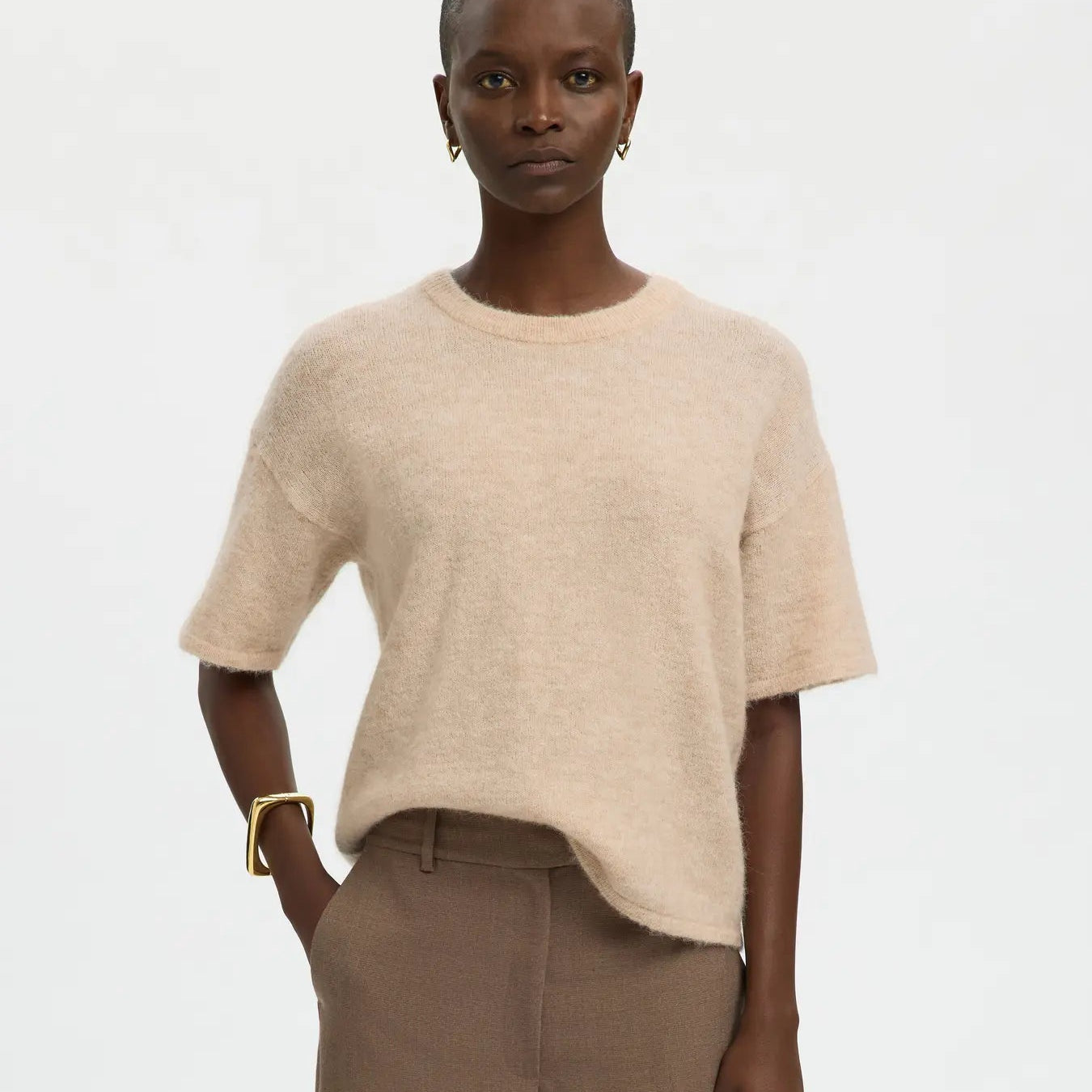 SLWLULU 2/4 KNIT O-NECK NOOS