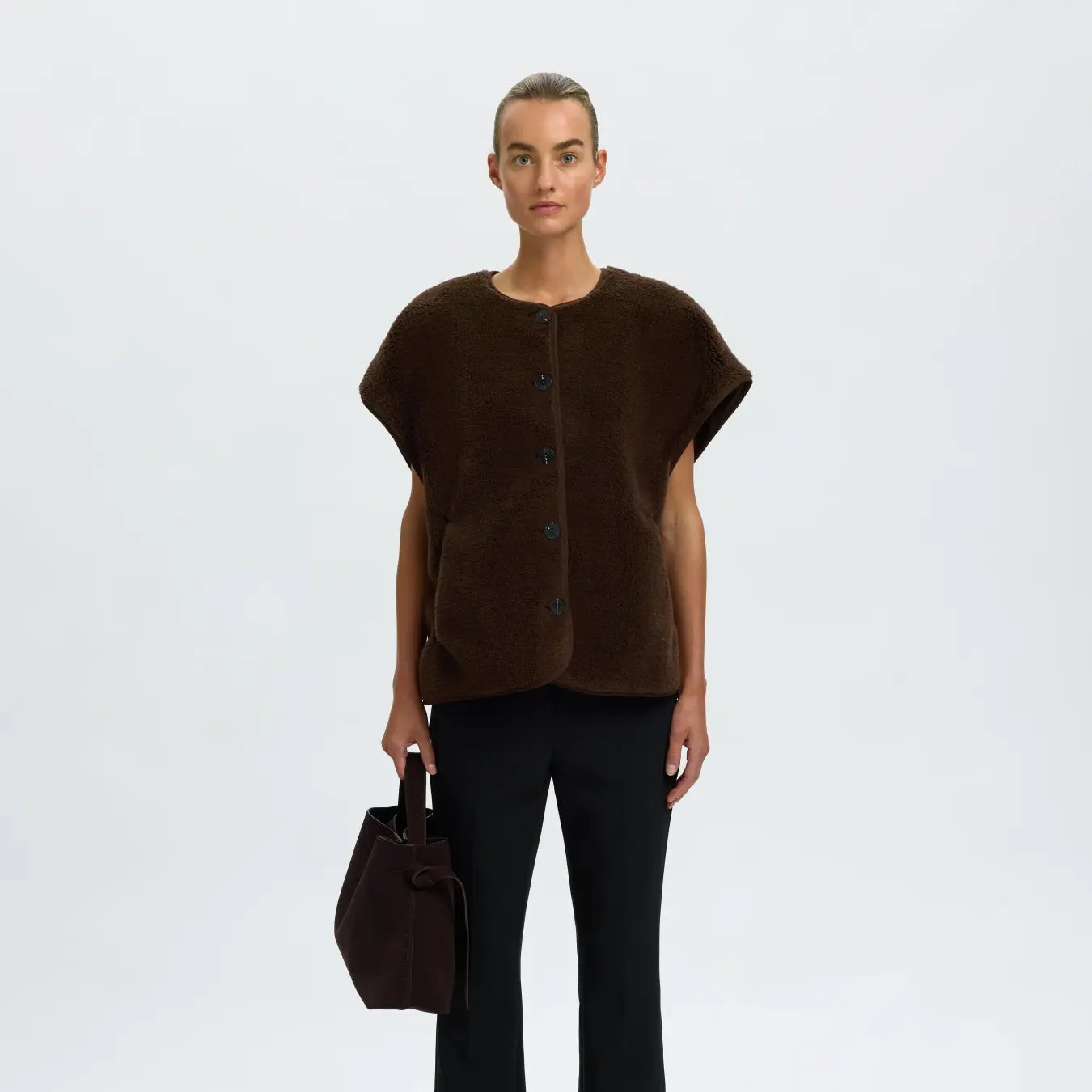 SLWSMILLA SHORT TEDDY VEST