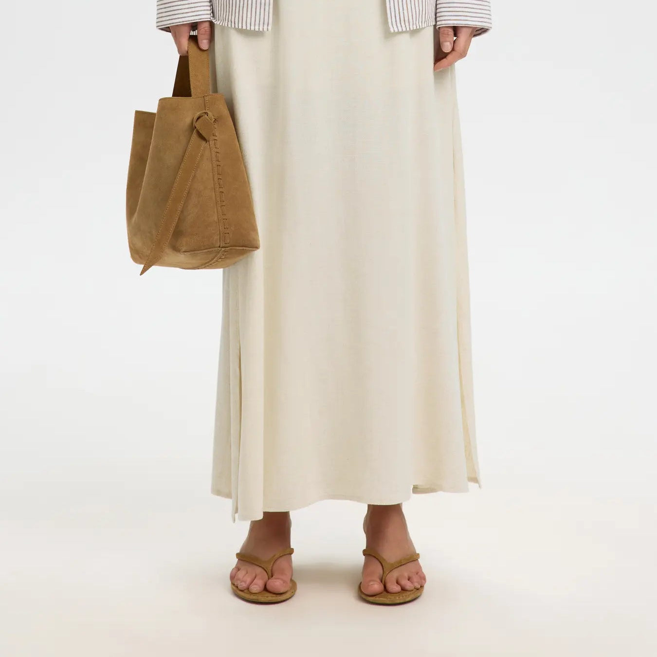 SLWVIVA HW ANKLE LINEN BLEND SKIRT NOOS
