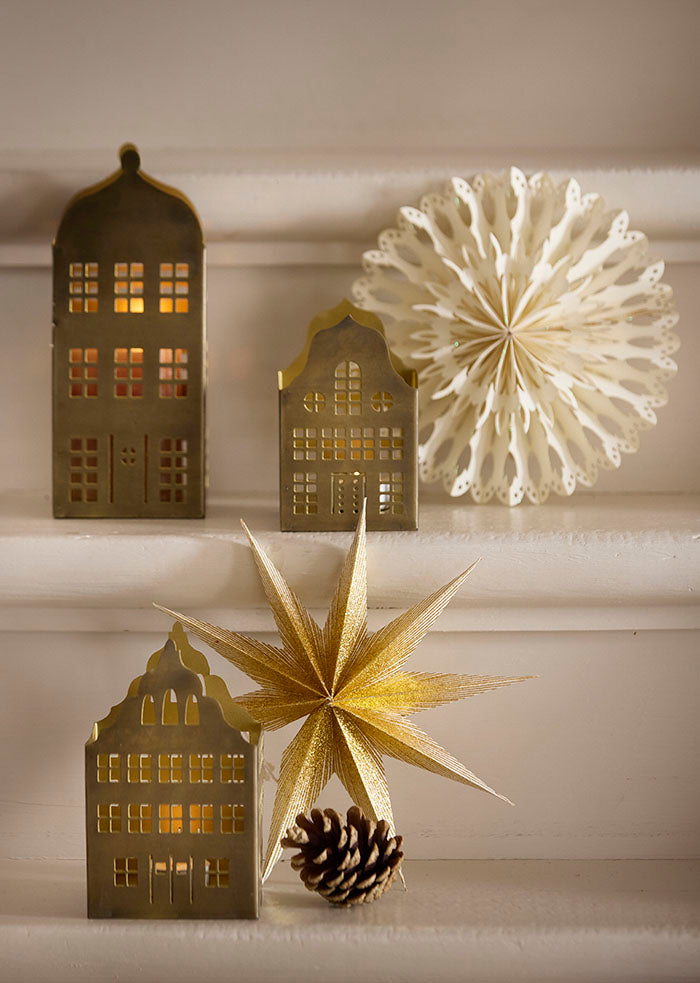 Paper Star Dazzle Gold 25cm sfeerbeeld