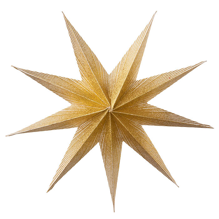 Paper Star Dazzle Gold 25cm - gouden papieren kerstster van Bungalow Denmark