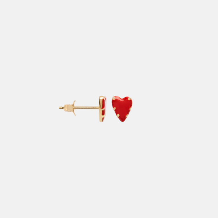 Single Lolita Heart Stud