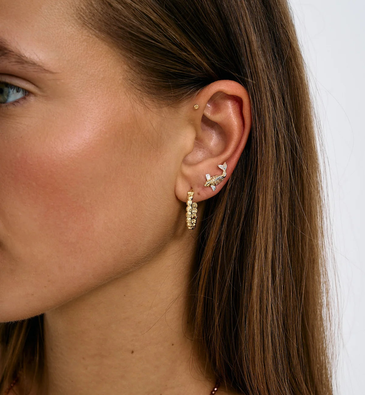 Small Relic Hoop Earrings