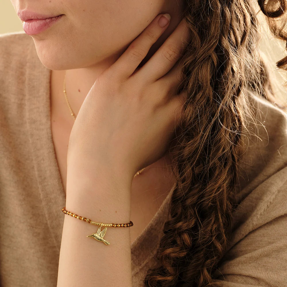 Untamed Hummingbird Citrine Bracelet GP