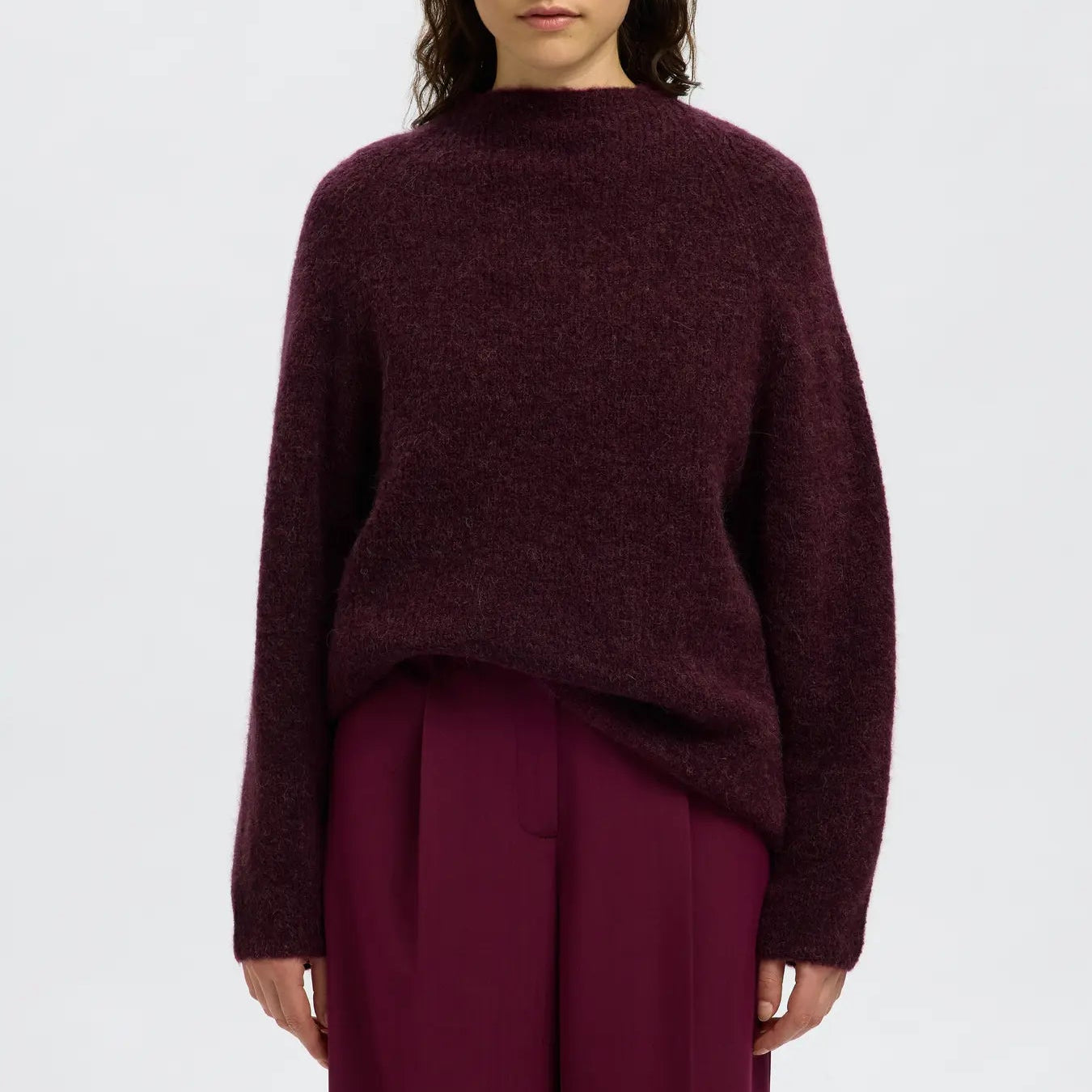 SLFSIA RAS LS KNIT T-NECK