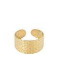 Load image into Gallery viewer, Vergulde ring met geometrisch patroon
