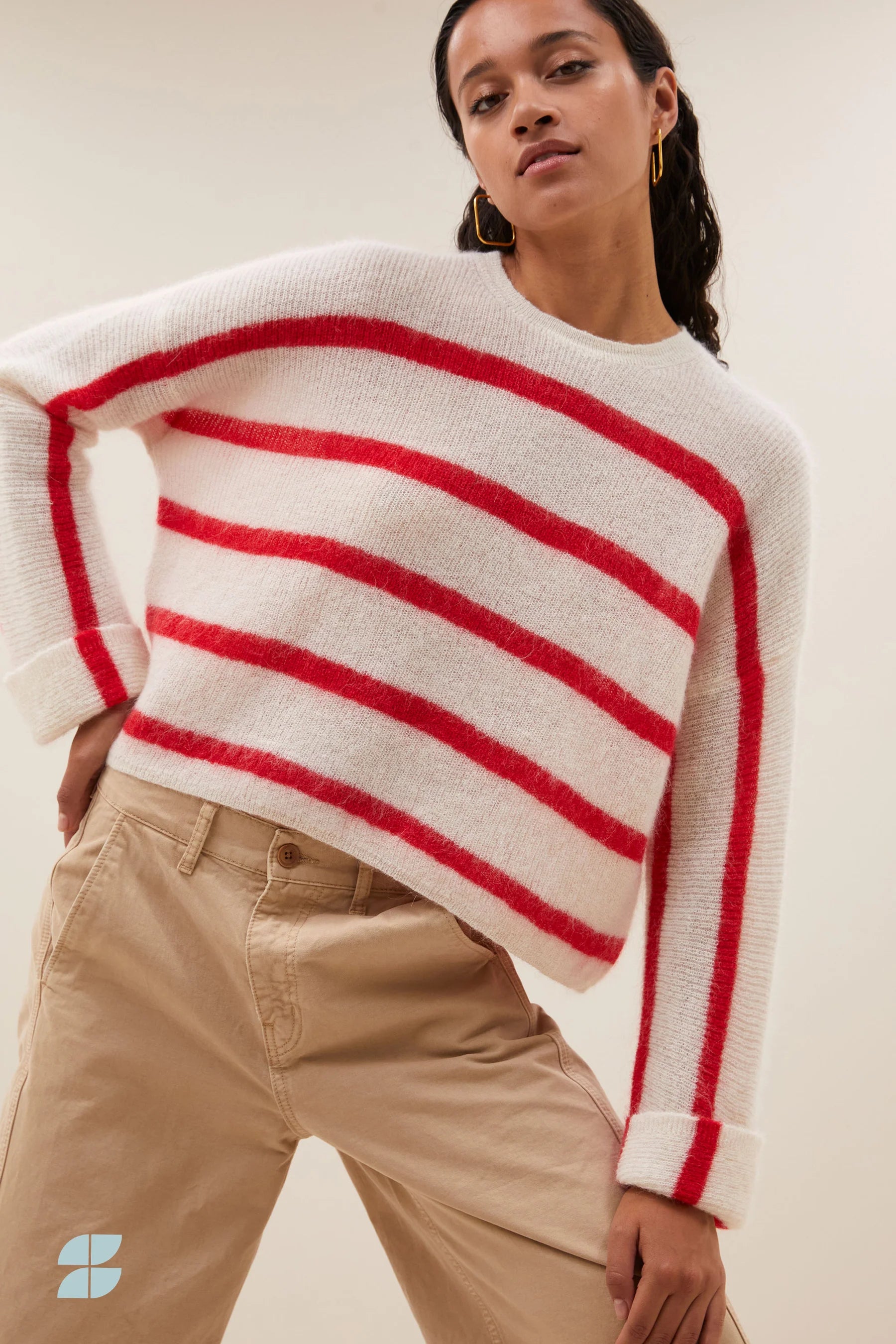 vide stripe pullover