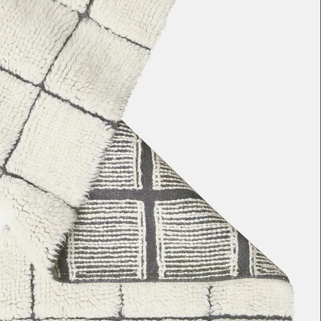 WOOL RUNNER RUG MOSAIC NATURAL