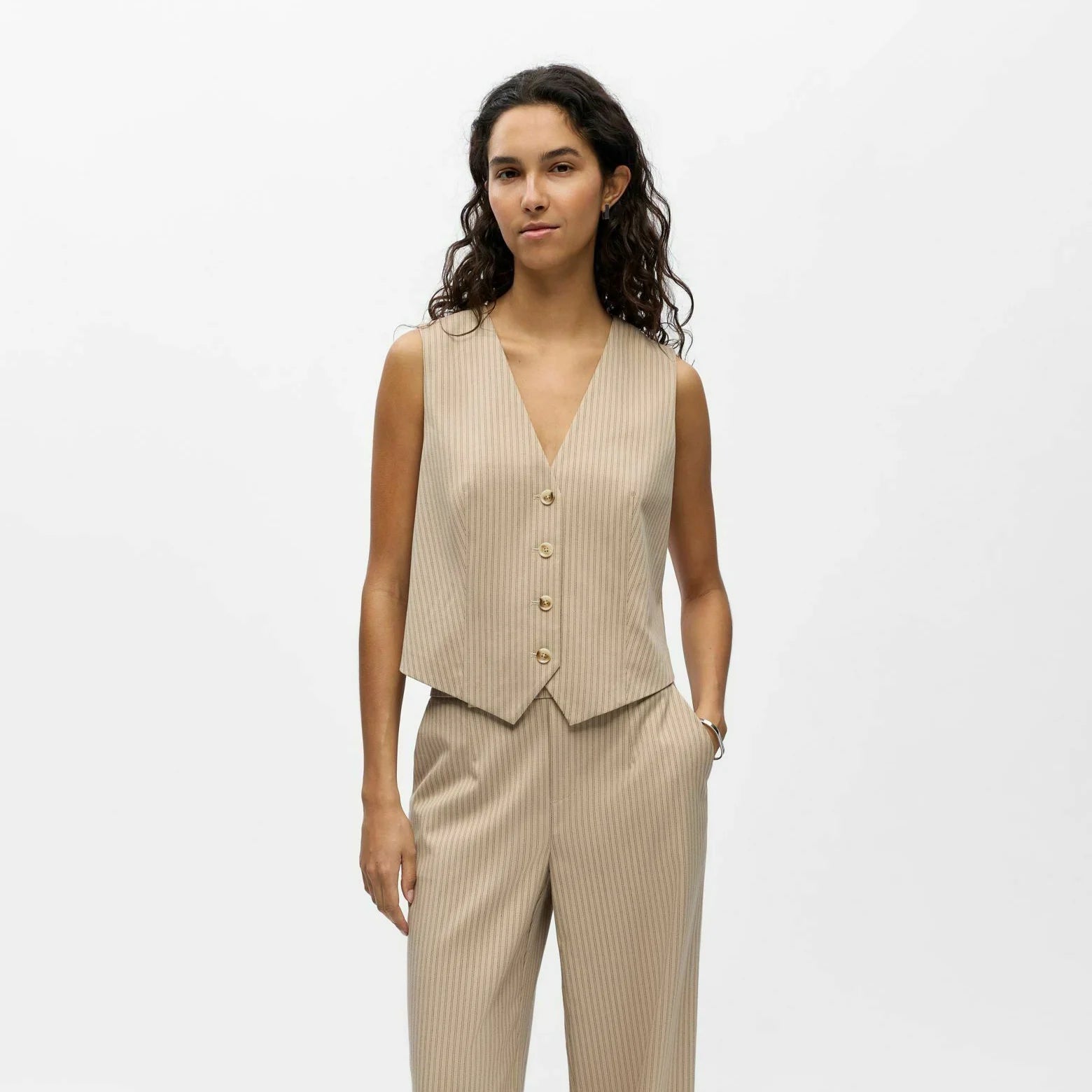 OBJLISA RE SHORT WAISTCOAT AOP E REP