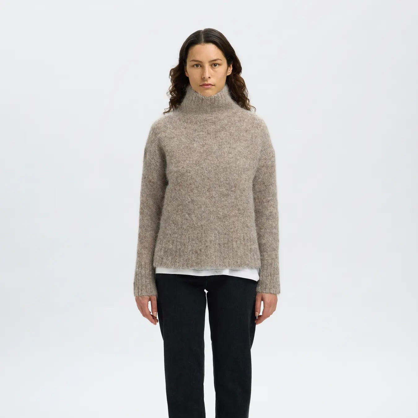 SLFGABRIELLA LS KNIT HIGH NECK NOOS