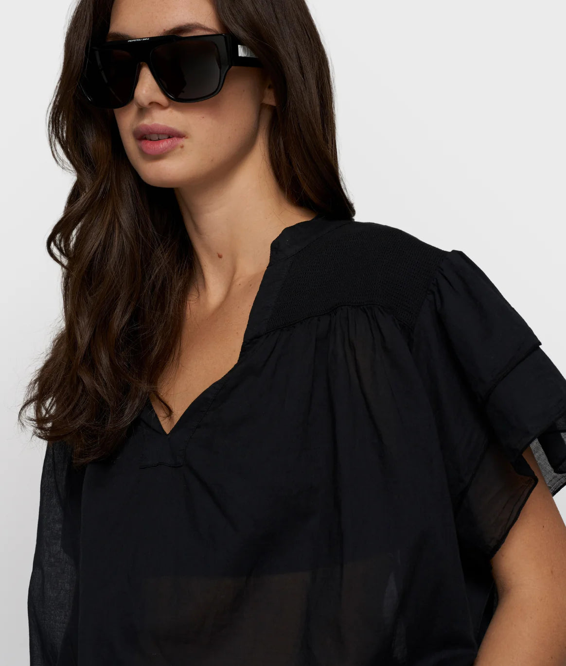 a-line ruffle top