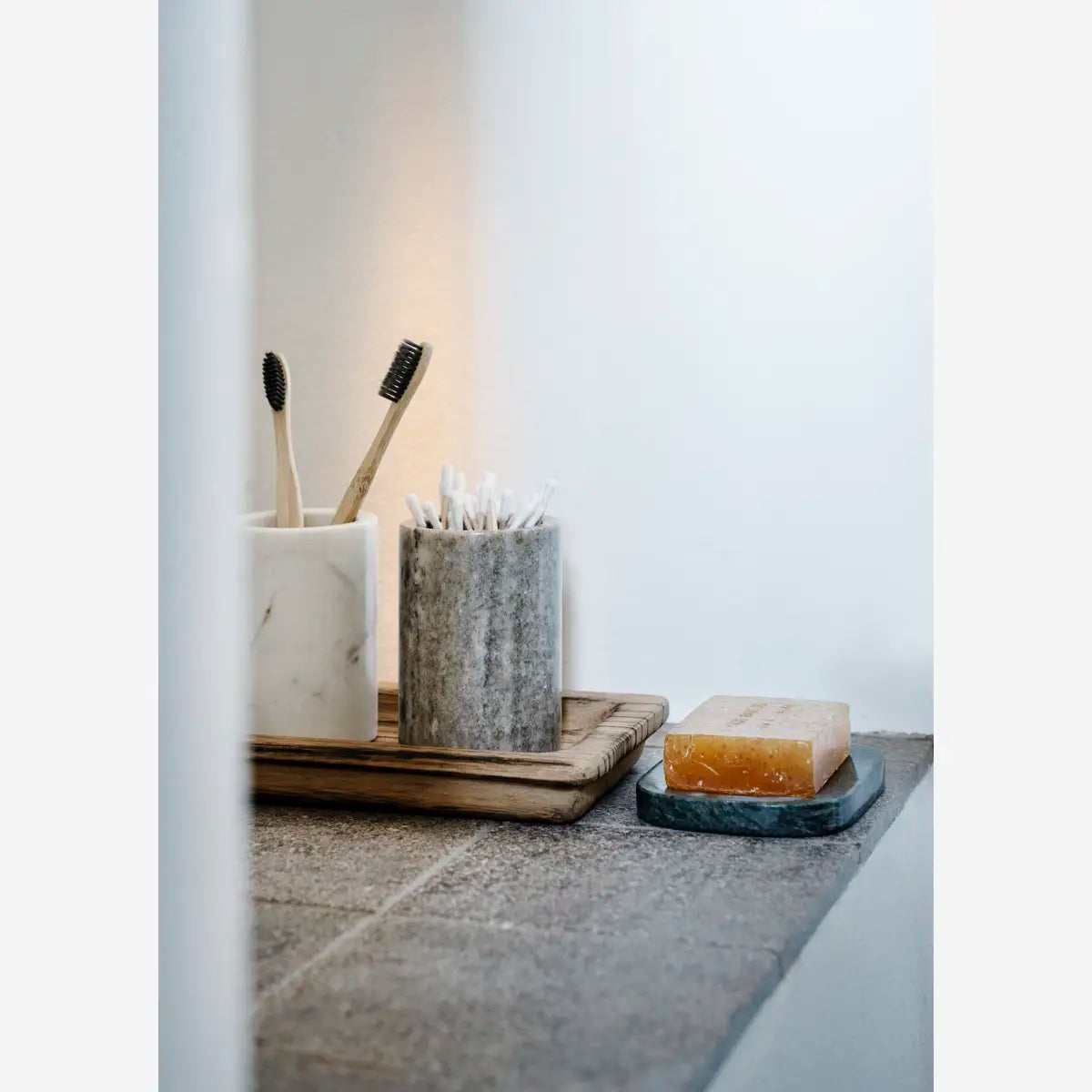 Round marble jar