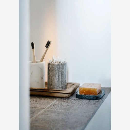 Round marble jar