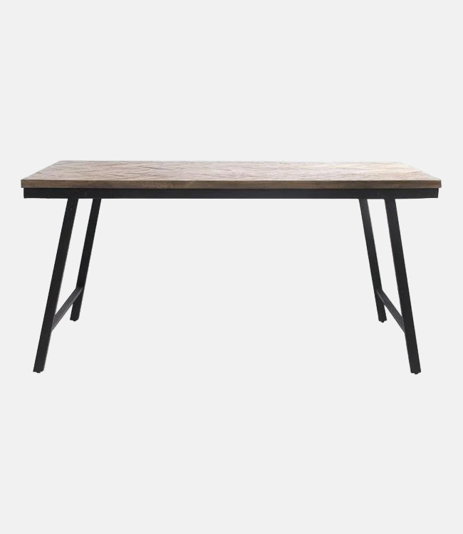STOCK25 Madeira Visgraat Eettafel | Naturel