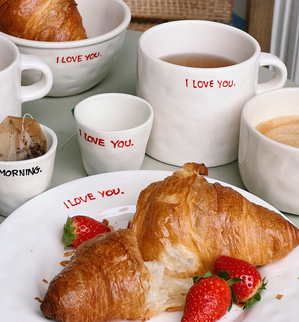 I love you breakfast plate