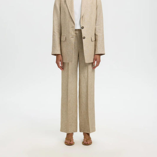 SLWWIDE IDA MW LINEN PANT