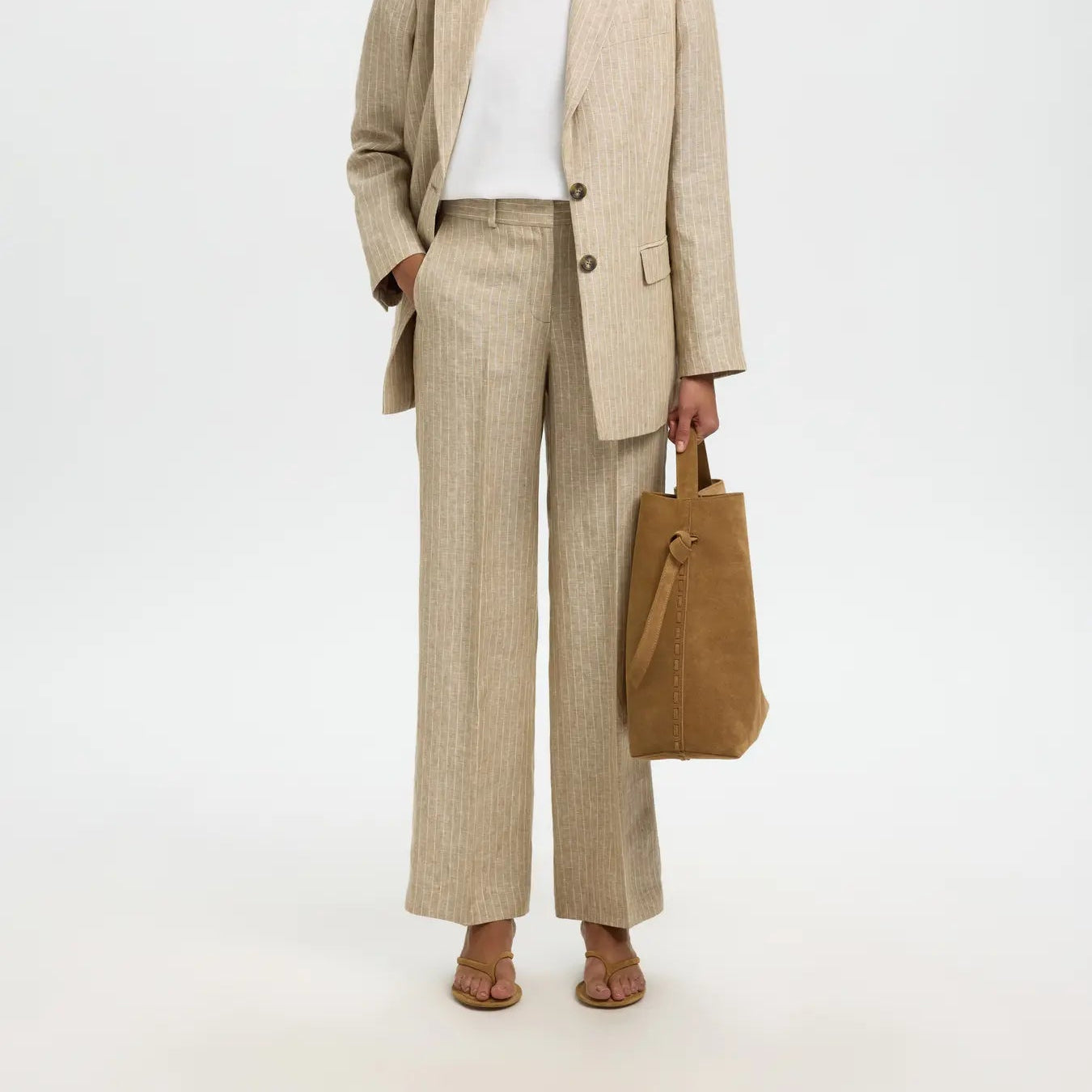 SLWWIDE IDA MW LINEN PANT