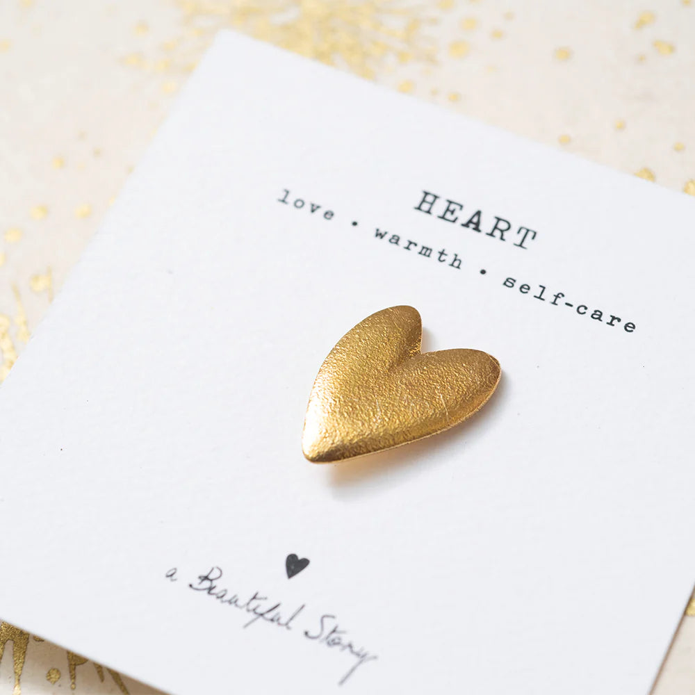 Brooch Heart Gold Plated