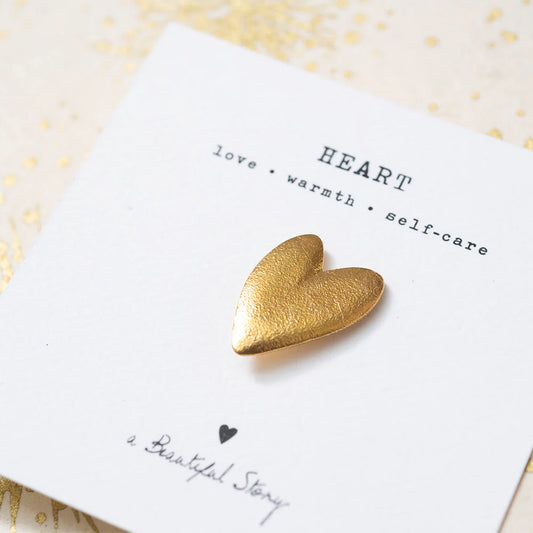 Brooch Heart Gold Plated